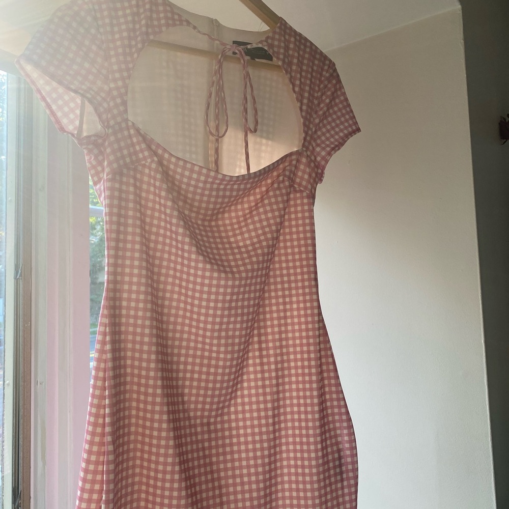 Zara Pink Checkered Dress